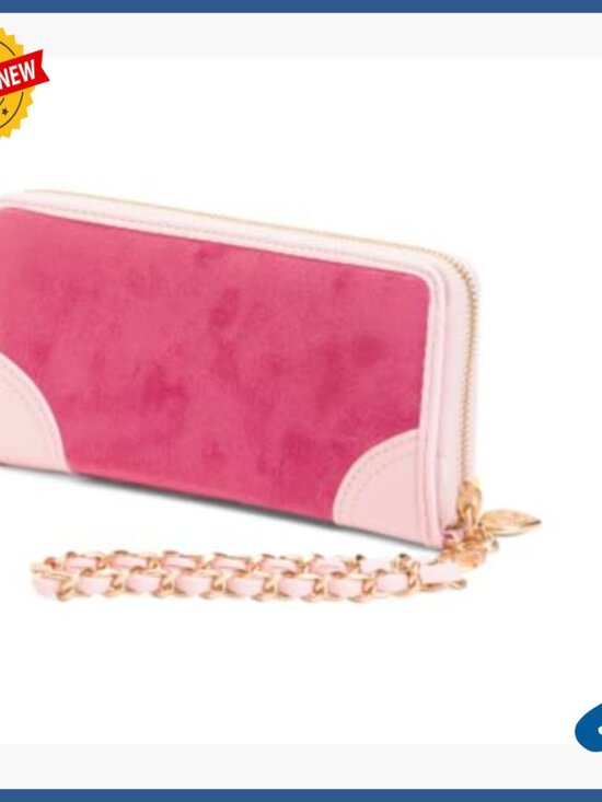 RFID Blocking Wallets For Women 100% Leather Large Capacity  Large Zip Around Wallet with Detachable Strap, Multiple Compartments